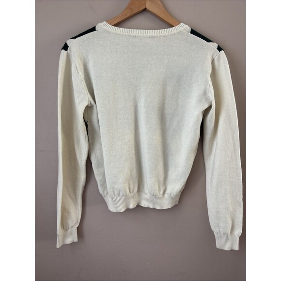 John Galt Women’s Green Beige Checkered Sweater Size Small - Picture 6 of 7
